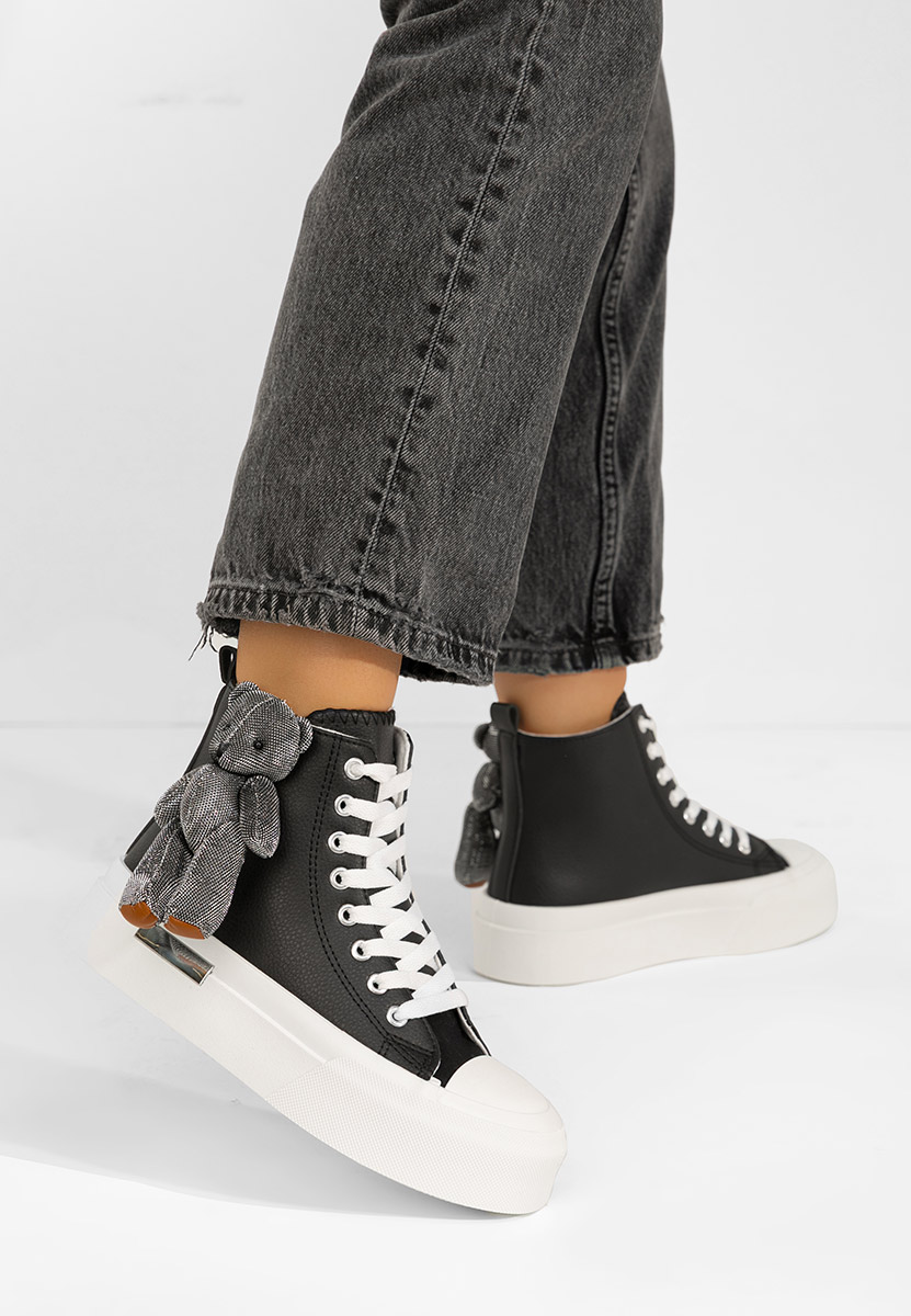 Γυναικεία sneakers αστραγάλο Alisea μαύρα