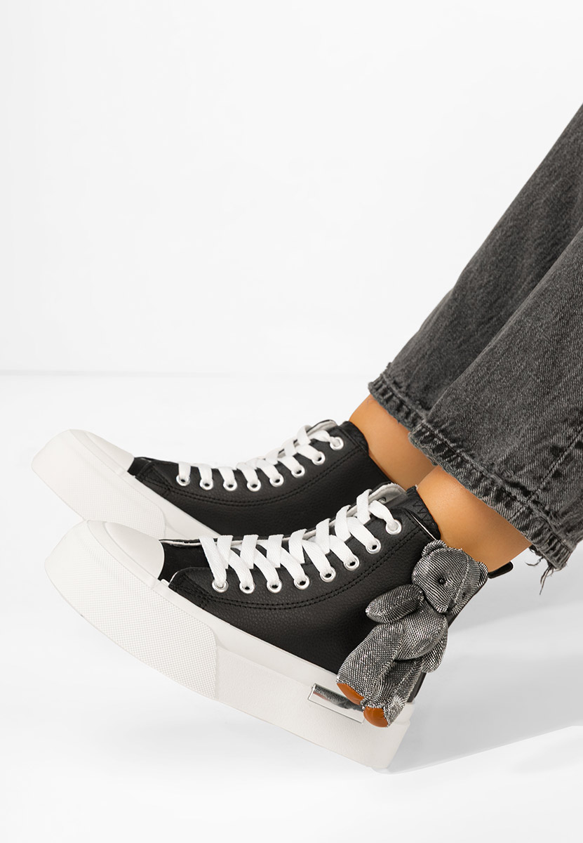 Γυναικεία sneakers αστραγάλο Alisea μαύρα