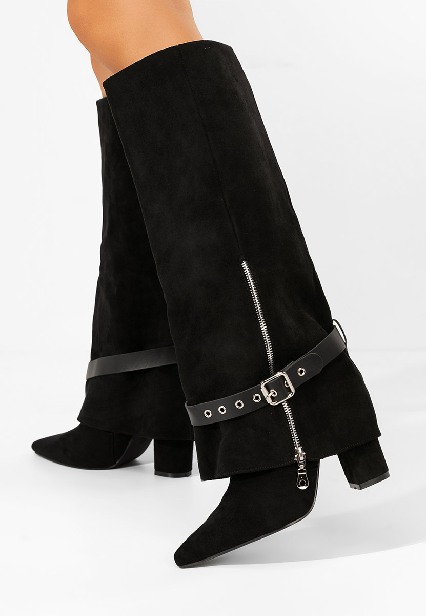 Μπότες με χοντρό τακούνι Scotia Μαύρα