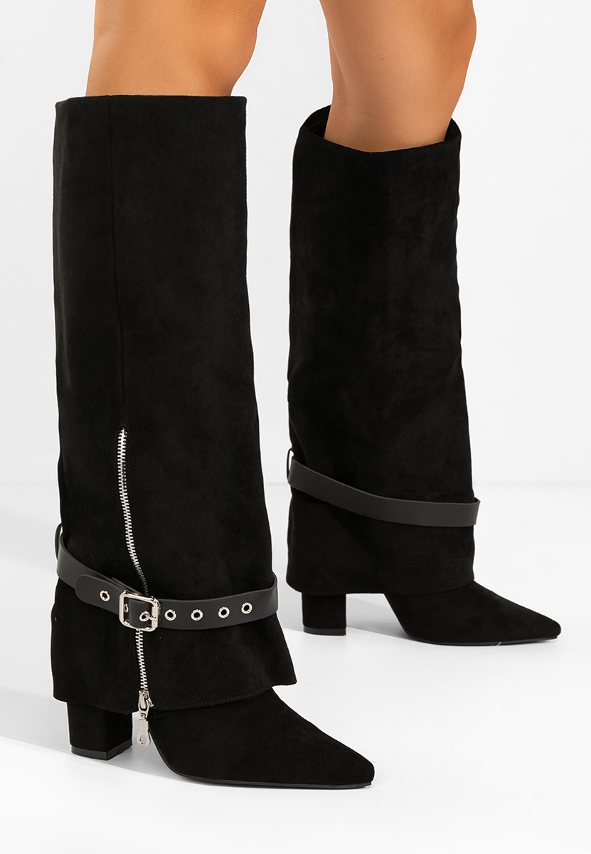 Μπότες με χοντρό τακούνι Scotia Μαύρα