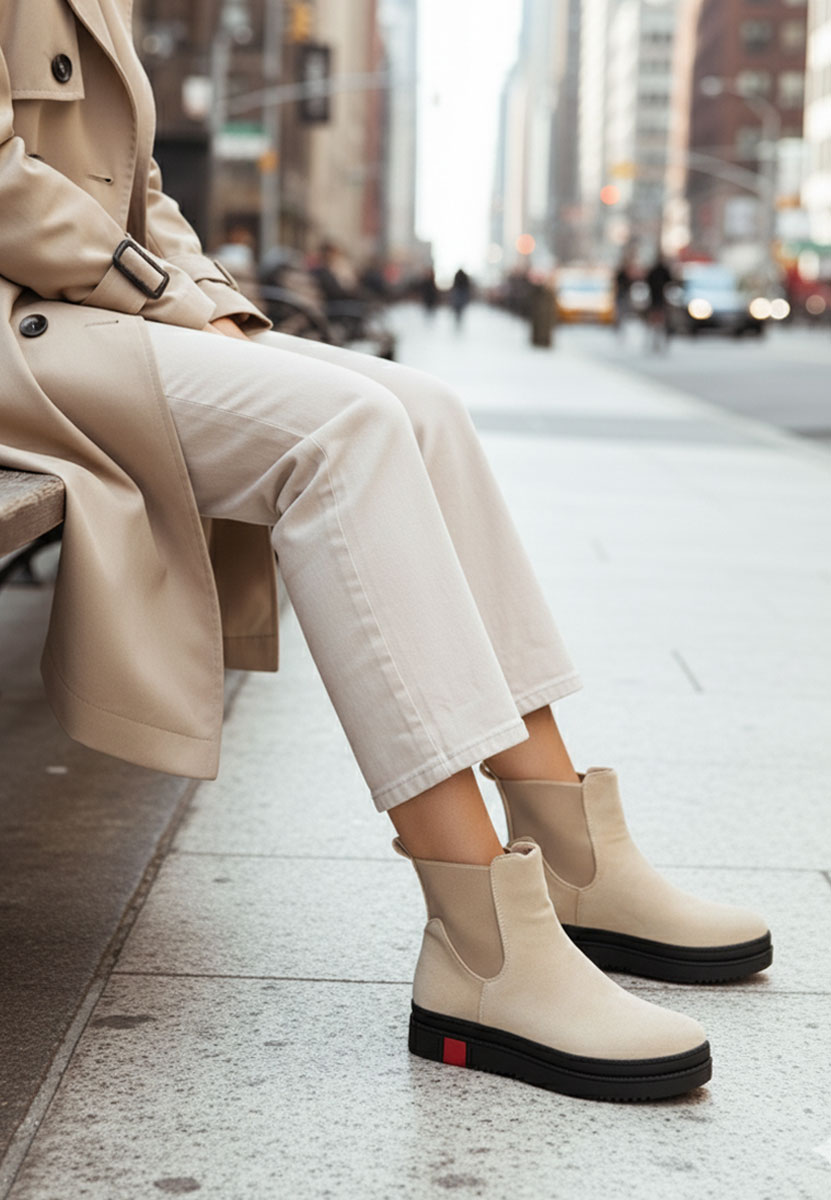 Γυναικεία μποτάκια Samera μπεζ