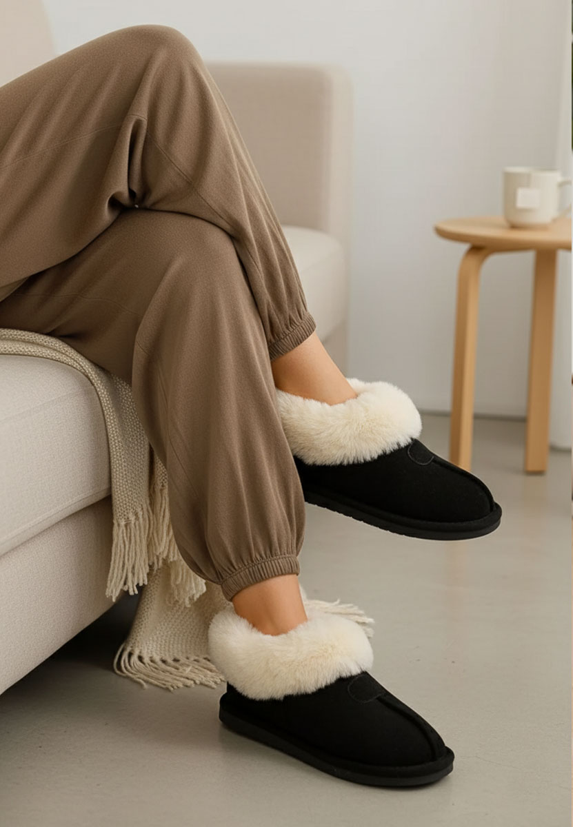 Γυναικείες Παντόφλες μαύρα Olaria