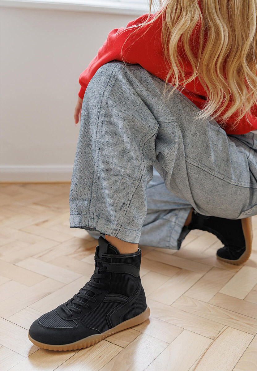 Γυναικεία sneakers αστραγάλο Daine μαύραi