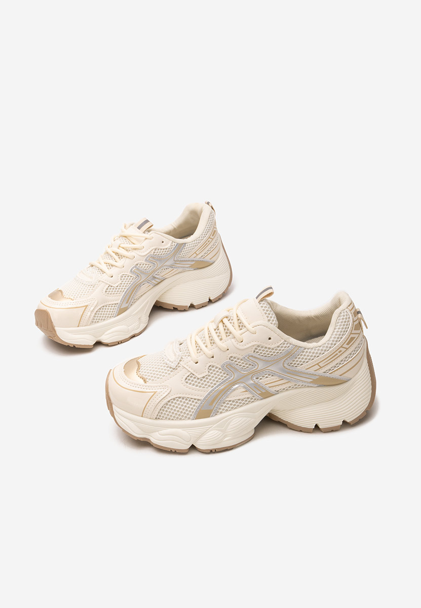 Sneakers με πλατφόρμα Kaliora μπεζ