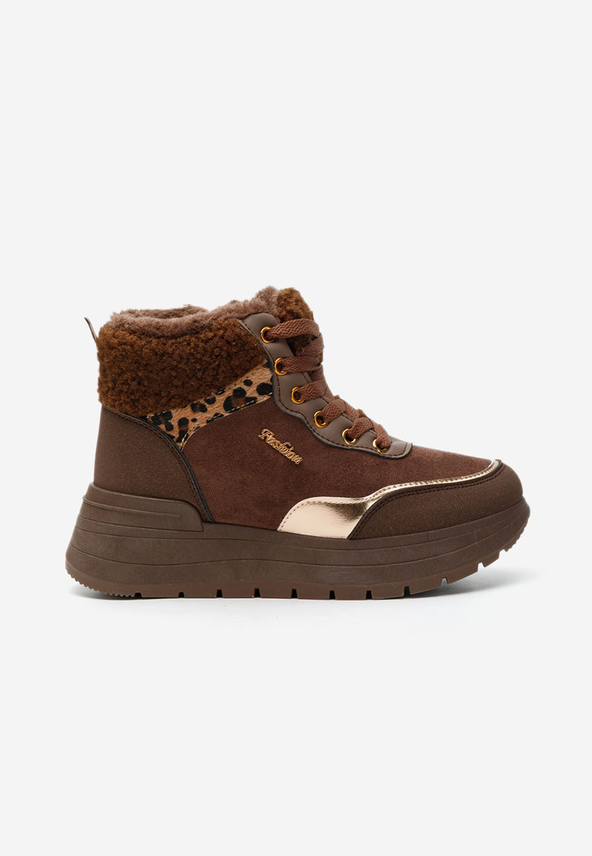 Χειμερινά sneakers γυναικεια Lisaia καφε