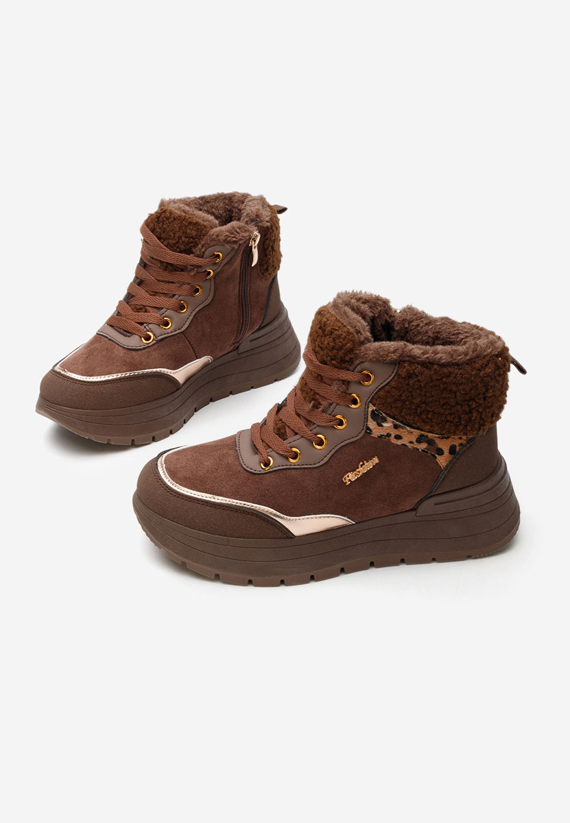 Χειμερινά sneakers γυναικεια Lisaia καφε