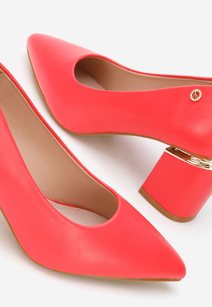 Γόβες με χοντρό τακούνι Nelia V4 φούξια