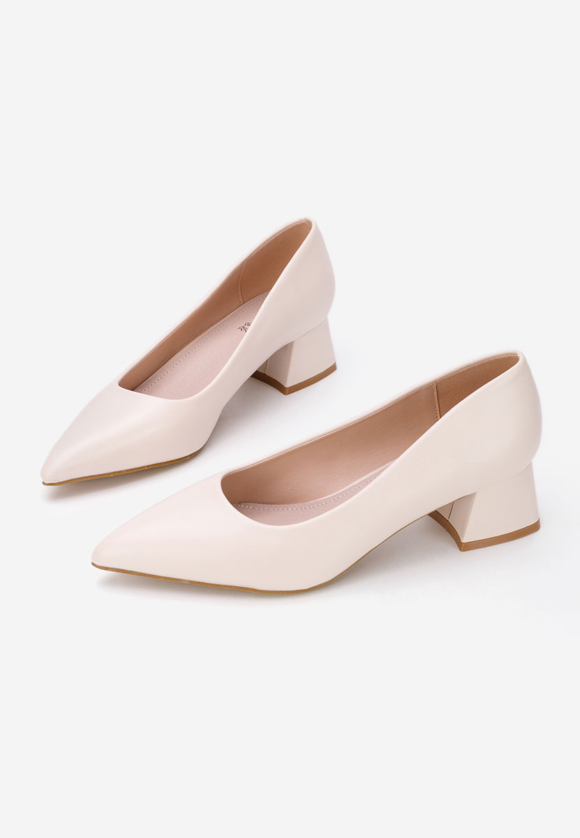 Γόβες με χαμηλό τακούνι Alleva V2 μπεζ