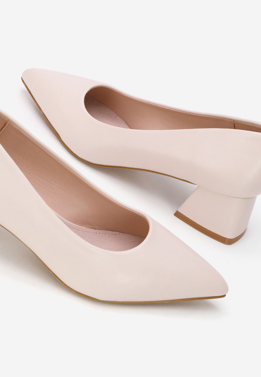 Γόβες με χαμηλό τακούνι Alleva V2 μπεζ