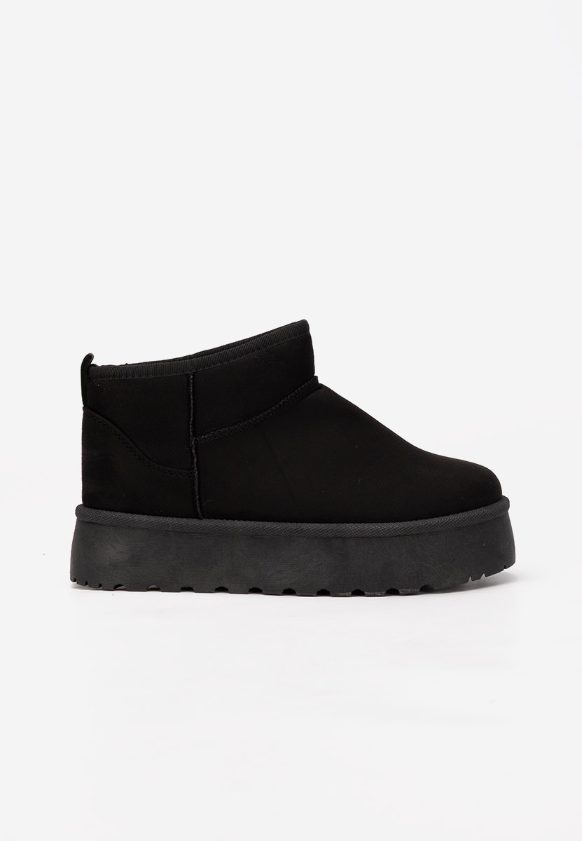 Μπότες τύπου UGG με πλατφόρμα Zenaria Μαύρα