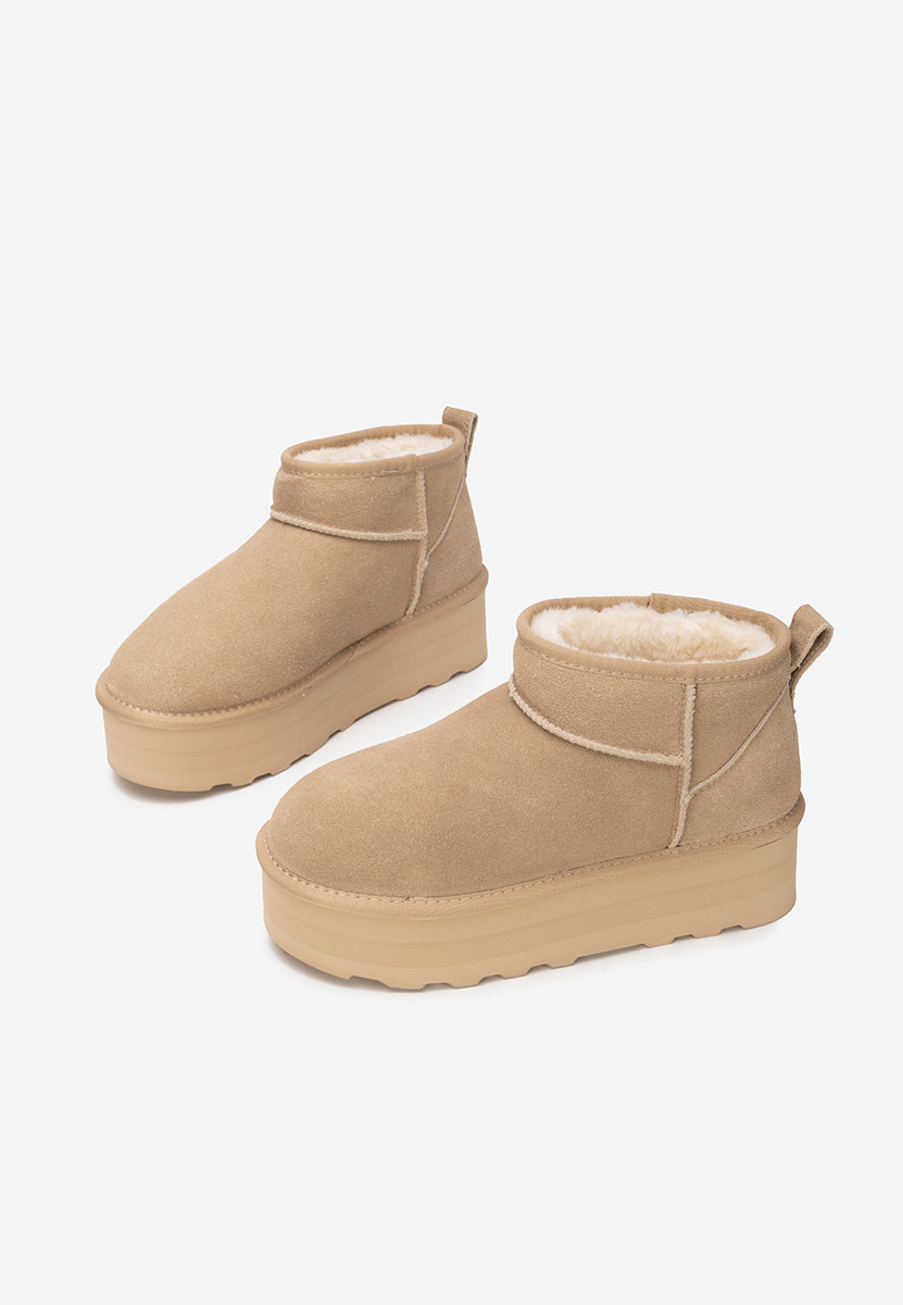 Μπότες τύπου UGG με πλατφόρμα Fenoria μπεζ
