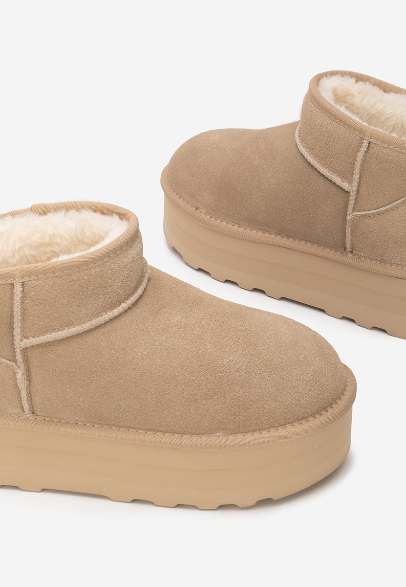 Μπότες τύπου UGG με πλατφόρμα Fenoria μπεζ