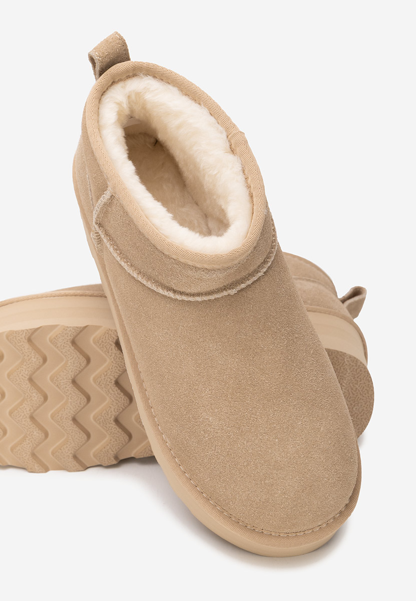 Μπότες τύπου UGG με πλατφόρμα Fenoria μπεζ