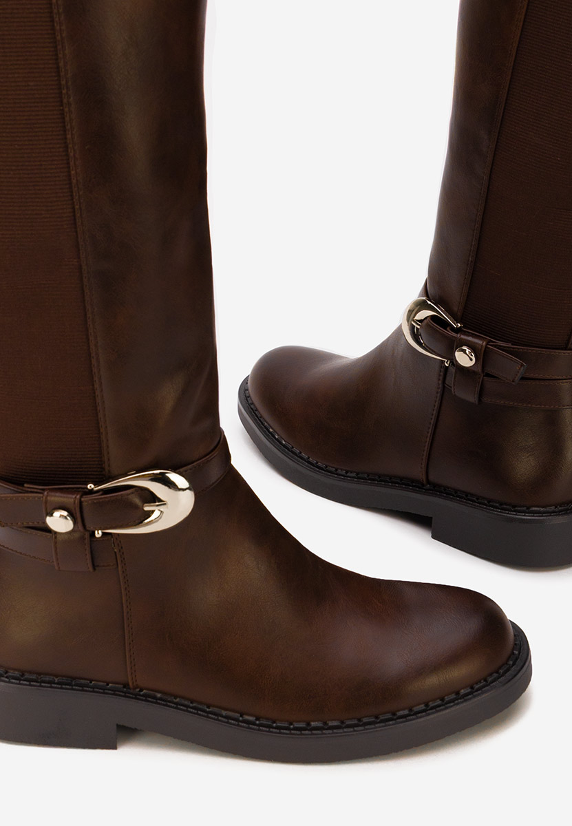 Ψηλές μπότες Cevina καφε