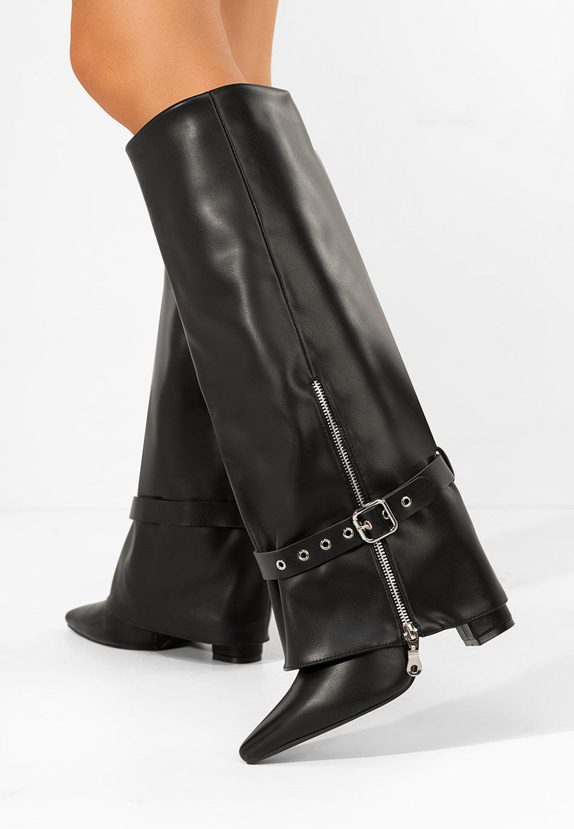 Μπότες με χοντρό τακούνι Scotia V2 Μαύρα