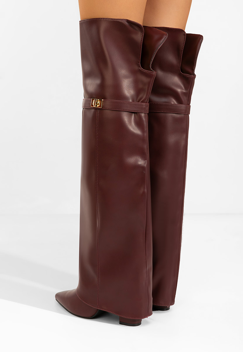 Ψηλές μπότες Crisia μπορντό