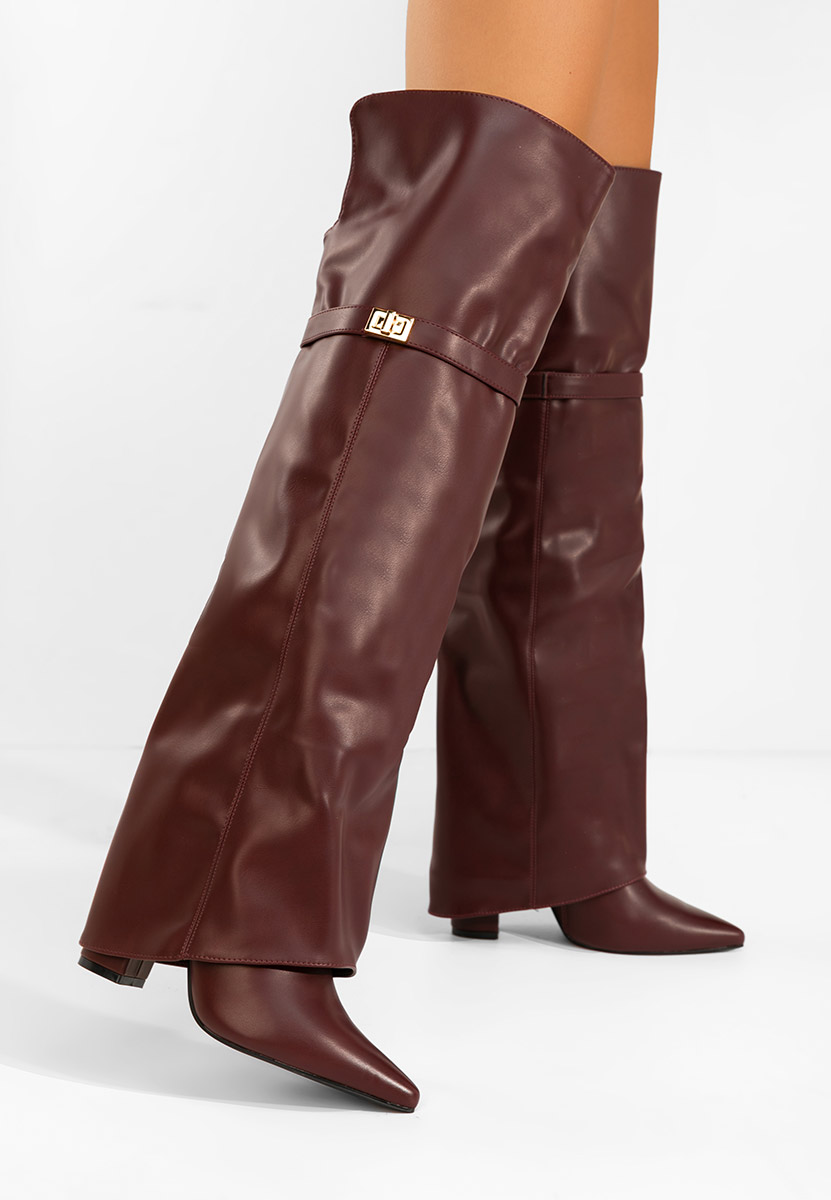Ψηλές μπότες Crisia μπορντό