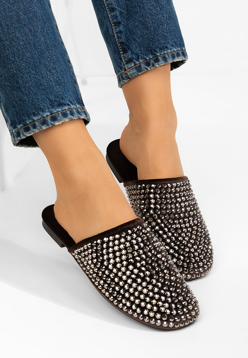 Παντόφλες γυναικειεσ Sirina καφε