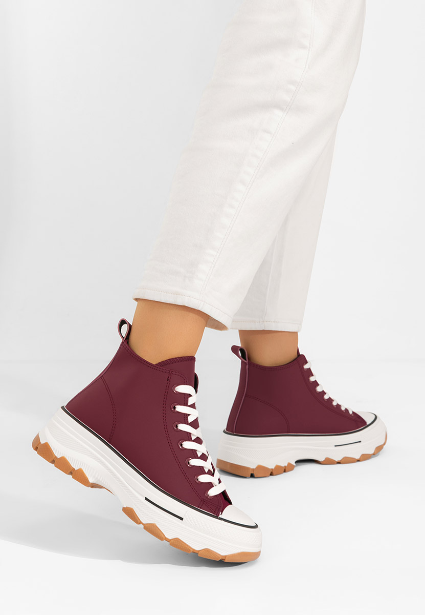 Γυναικεία πανινα πλατφόρμες Raviana V5 μπορντό Γυναικεία πανινα πλατφόρμες Raviana V5 μπορντό