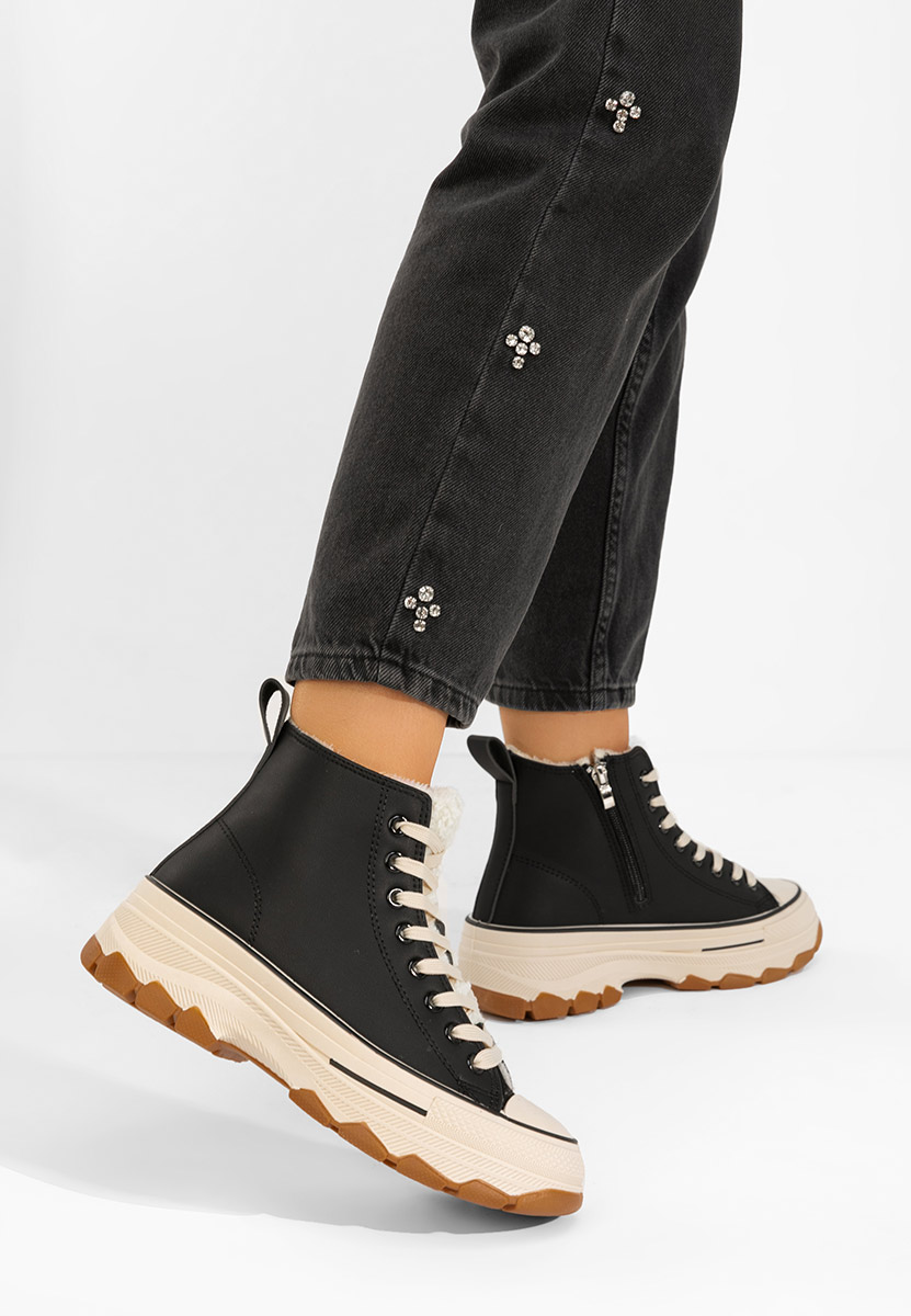 Γυναικεία sneakers αστραγάλο Raviana V7 μαύρα