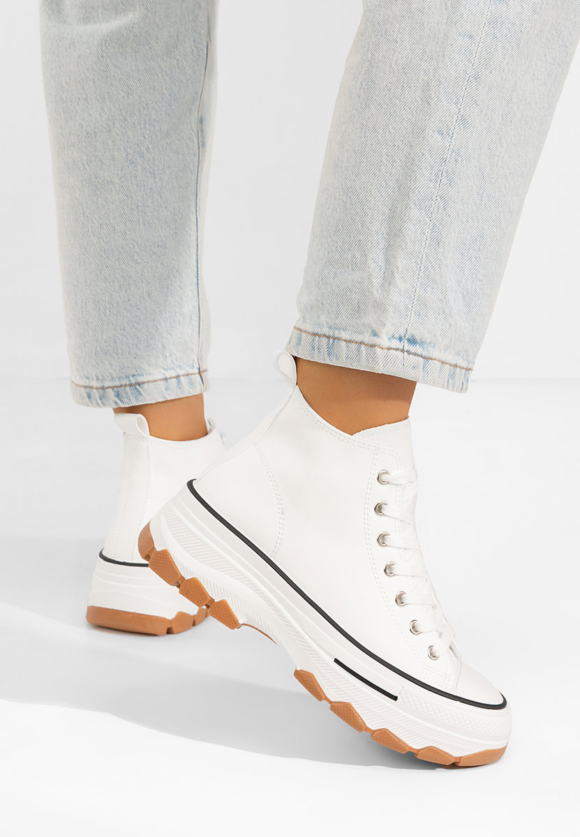 Γυναικεία πανινα πλατφόρμες Raviana V5 λευκά Γυναικεία πανινα πλατφόρμες Raviana V5 λευκά