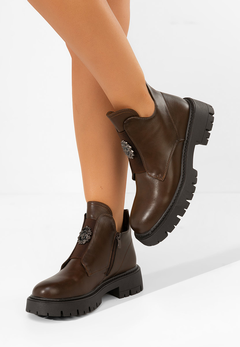 Γυναικεία μποτάκια Daviria καφε