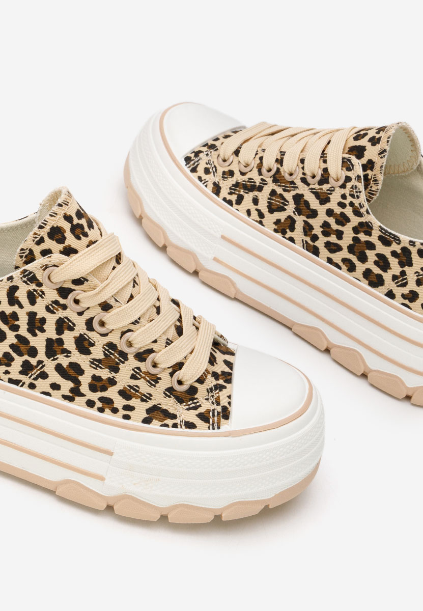 Γυναικεία πανινα πλατφόρμες Zenoria λεοπαρ