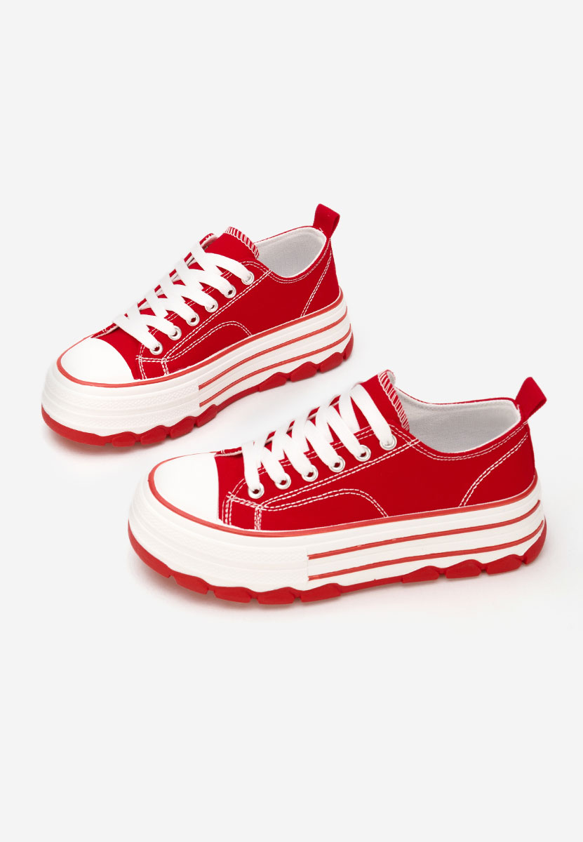 Γυναικεία πανινα πλατφόρμες Zenoria κοκκινο