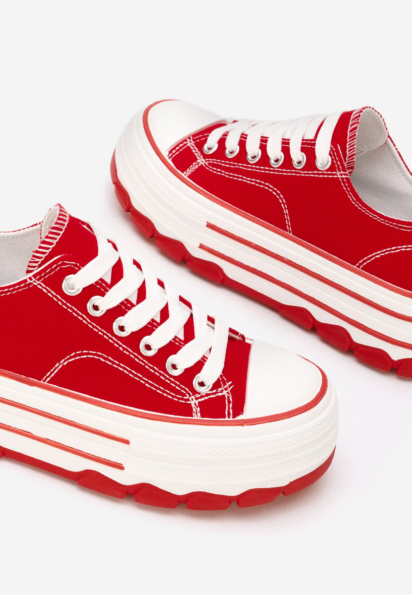 Γυναικεία πανινα πλατφόρμες Zenoria κοκκινο