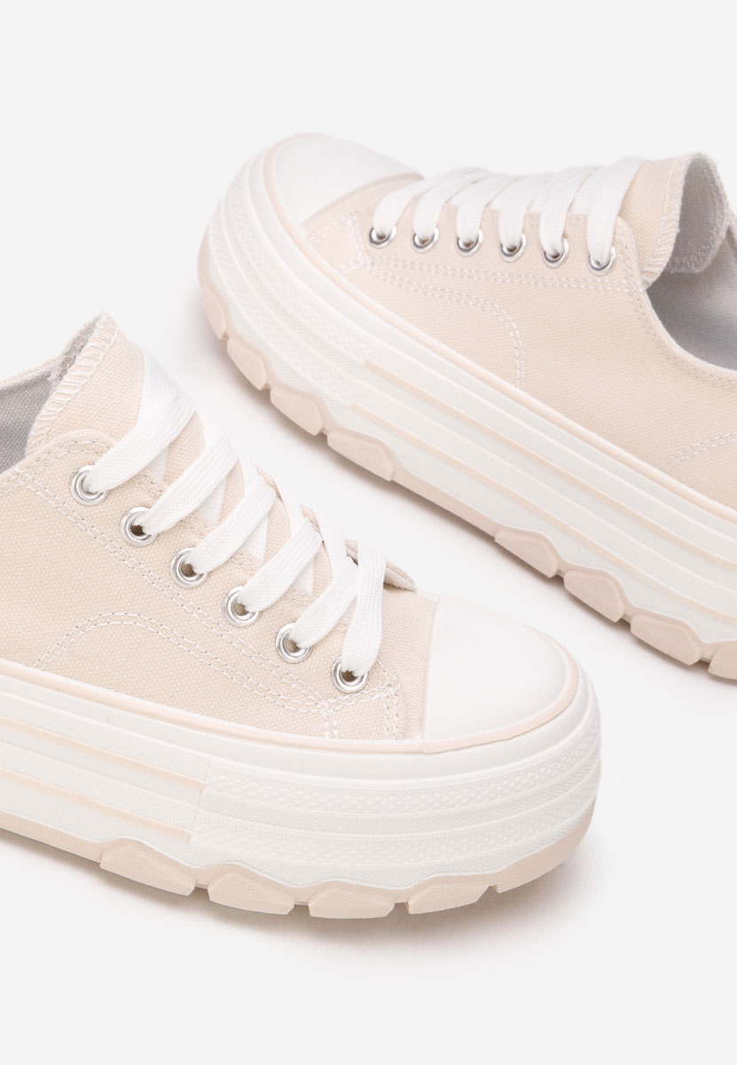 Γυναικεία πανινα πλατφόρμες Zenoria μπεζ