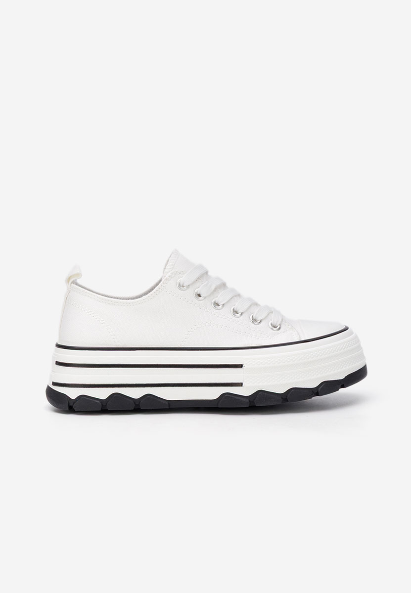 Γυναικεία πανινα πλατφόρμες Zenoria λευκά