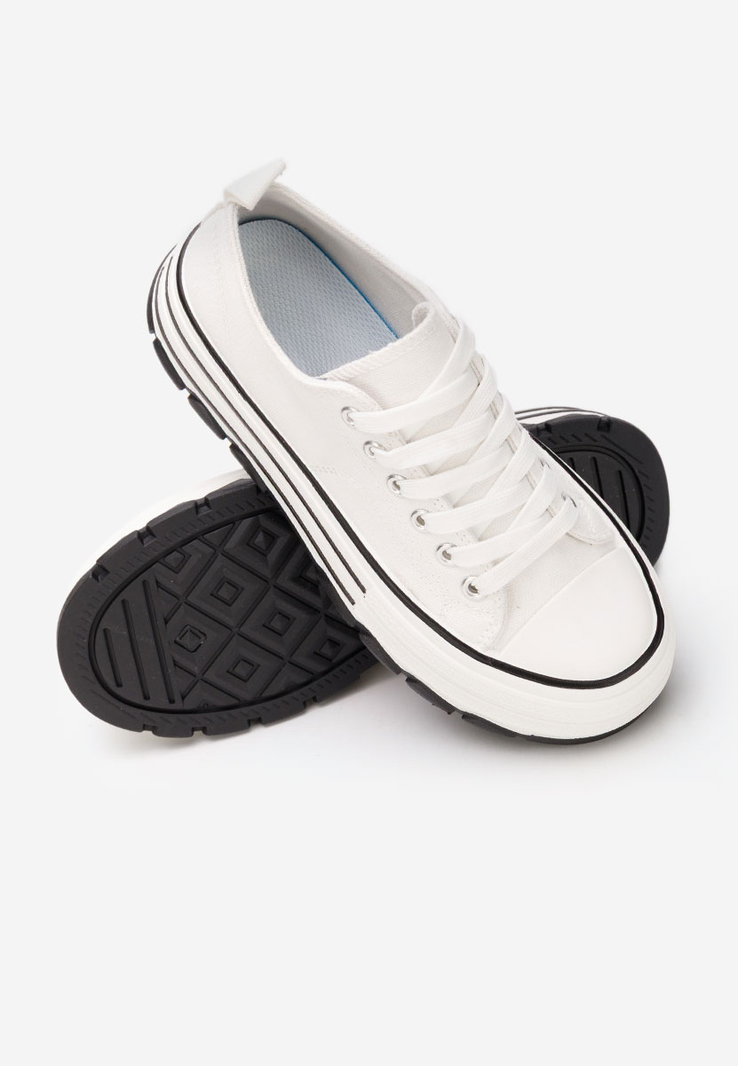 Γυναικεία πανινα πλατφόρμες Zenoria λευκά