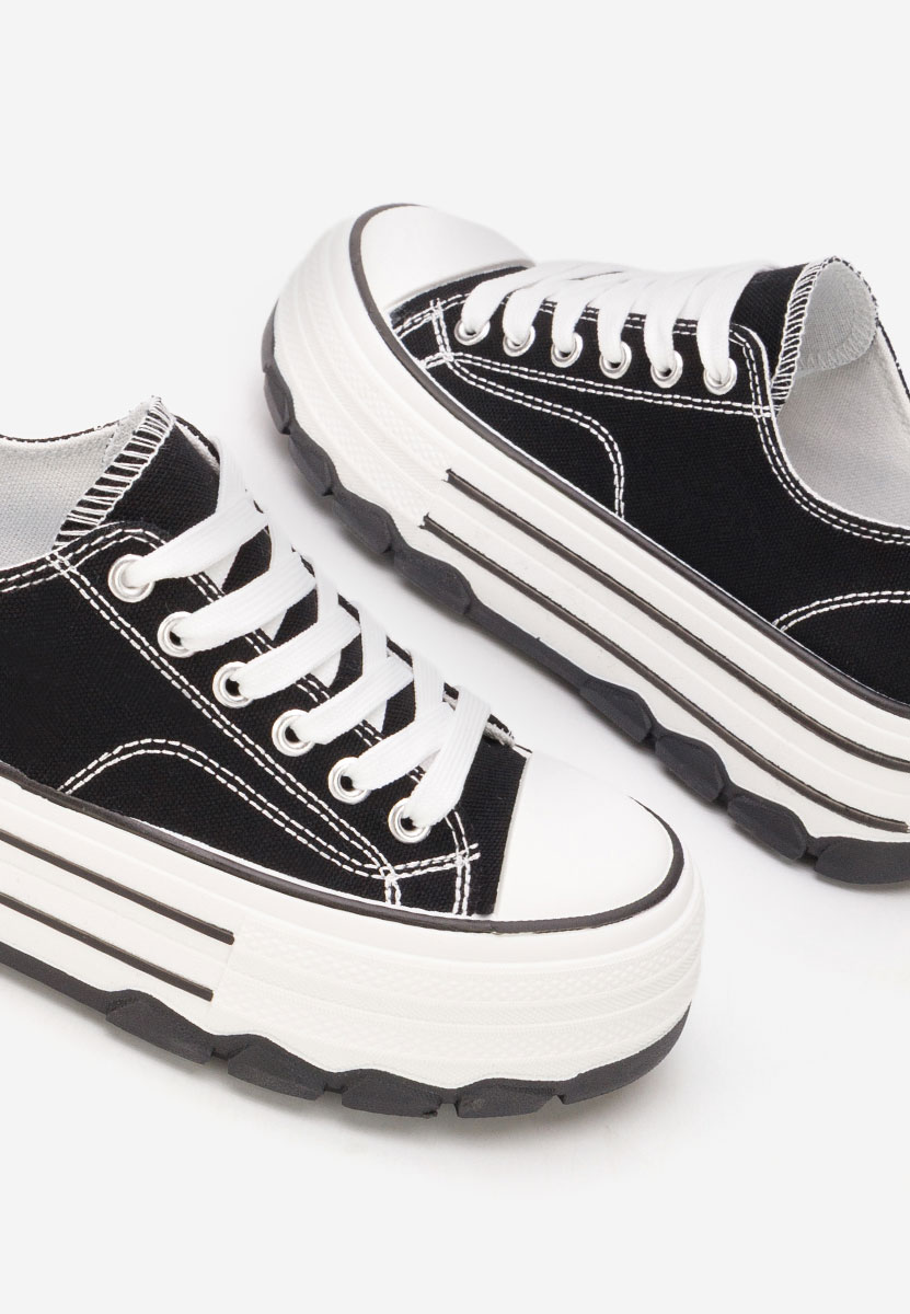 Γυναικεία πανινα πλατφόρμες Zenoria μαύρα