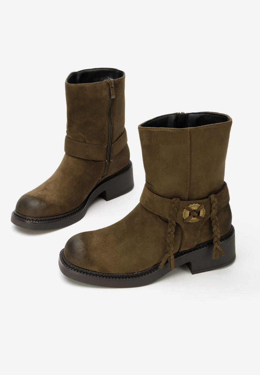 Γυναικεία μποτάκια Alasika πρασινο