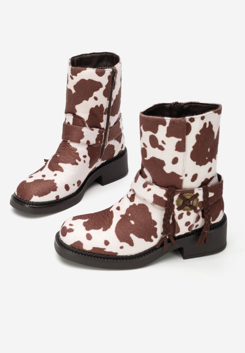 Γυναικεία μποτάκια Alasika animal print