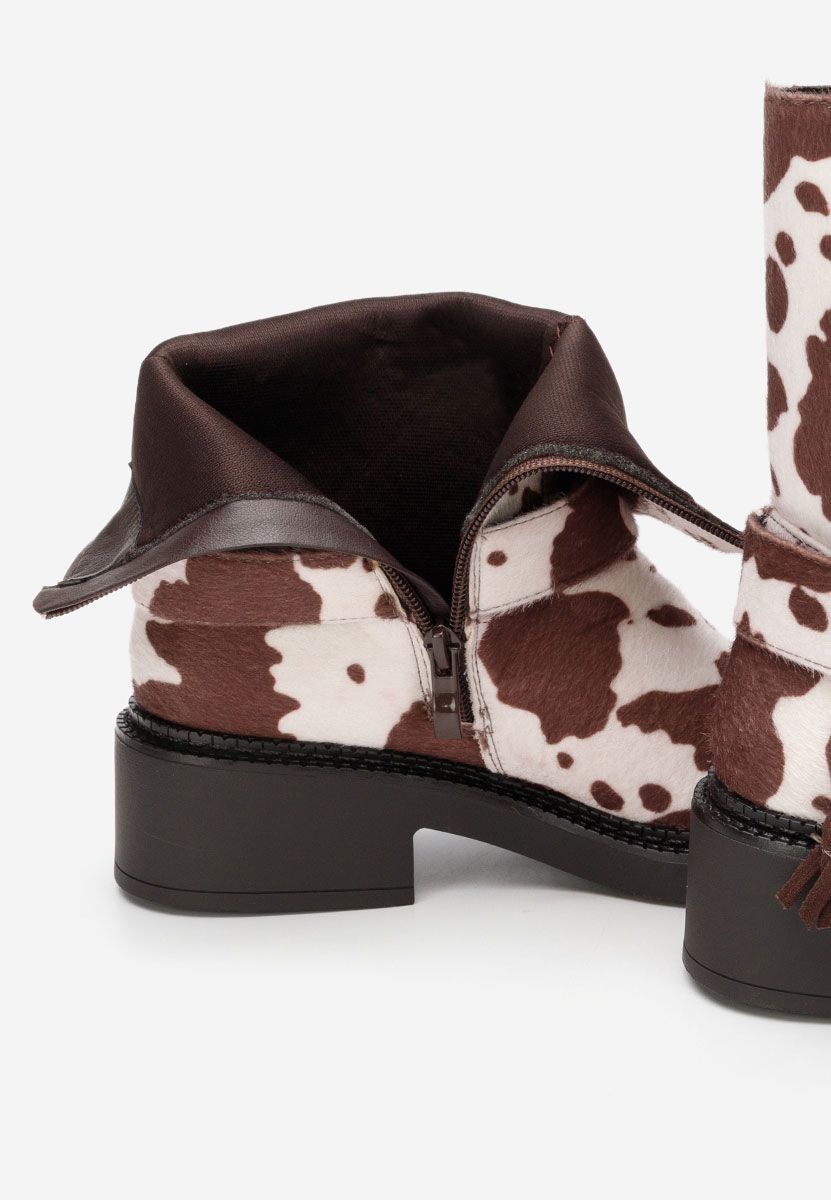 Γυναικεία μποτάκια Alasika animal print