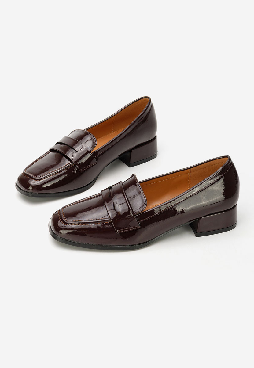 Loafers γυναικεια με τακουνι Kirada καφε Loafers γυναικεια με τακουνι Kirada καφε
