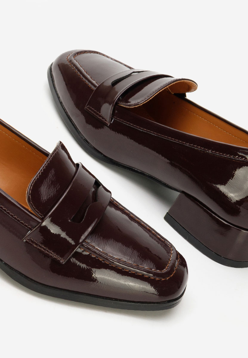 Loafers γυναικεια με τακουνι Kirada καφε Loafers γυναικεια με τακουνι Kirada καφε
