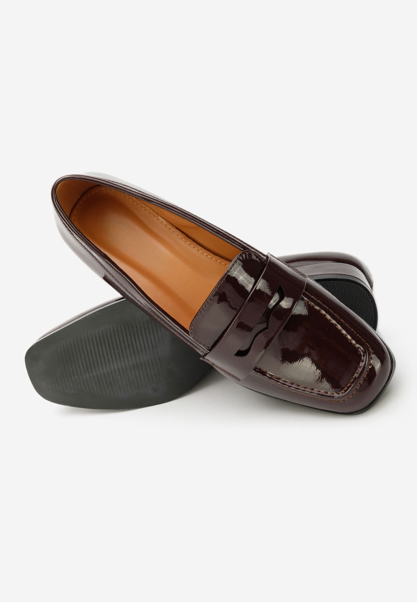 Loafers γυναικεια με τακουνι Kirada καφε Loafers γυναικεια με τακουνι Kirada καφε