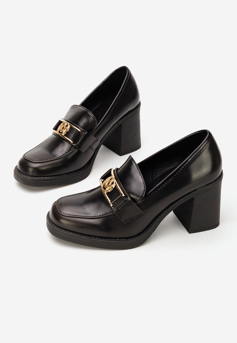 Loafers γυναικεια με τακουνι Selira καφε Loafers γυναικεια με τακουνι Selira καφε