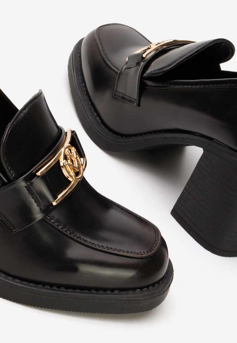 Loafers γυναικεια με τακουνι Selira καφε Loafers γυναικεια με τακουνι Selira καφε
