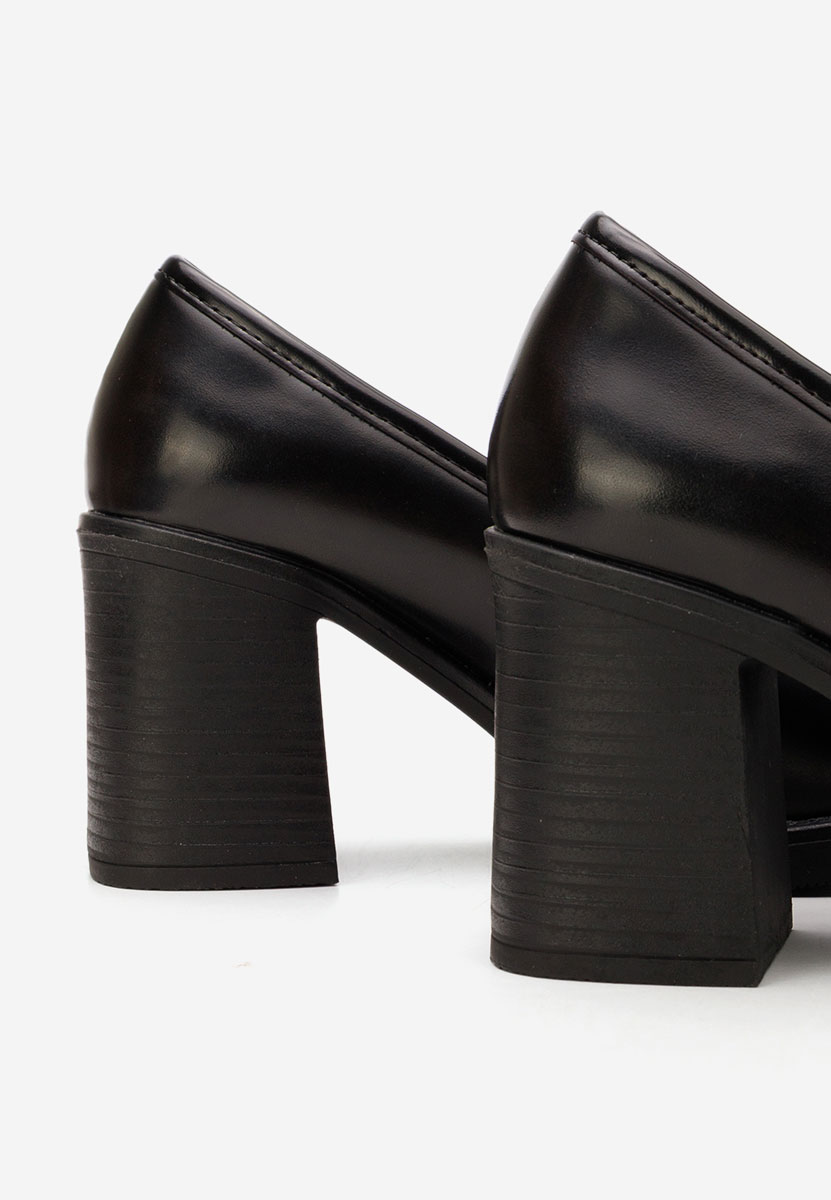 Loafers γυναικεια με τακουνι Selira καφε Loafers γυναικεια με τακουνι Selira καφε
