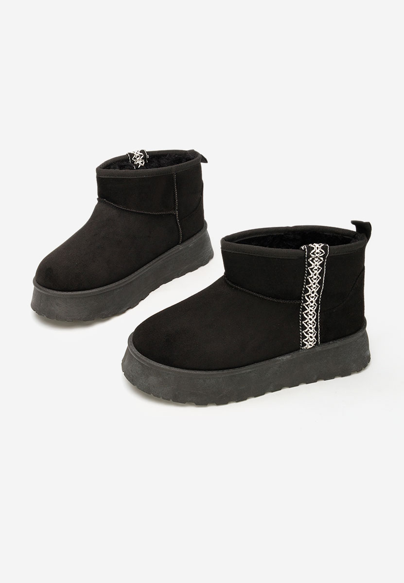 Mποτάκια πλατφόρμα Kristin Μαύρα