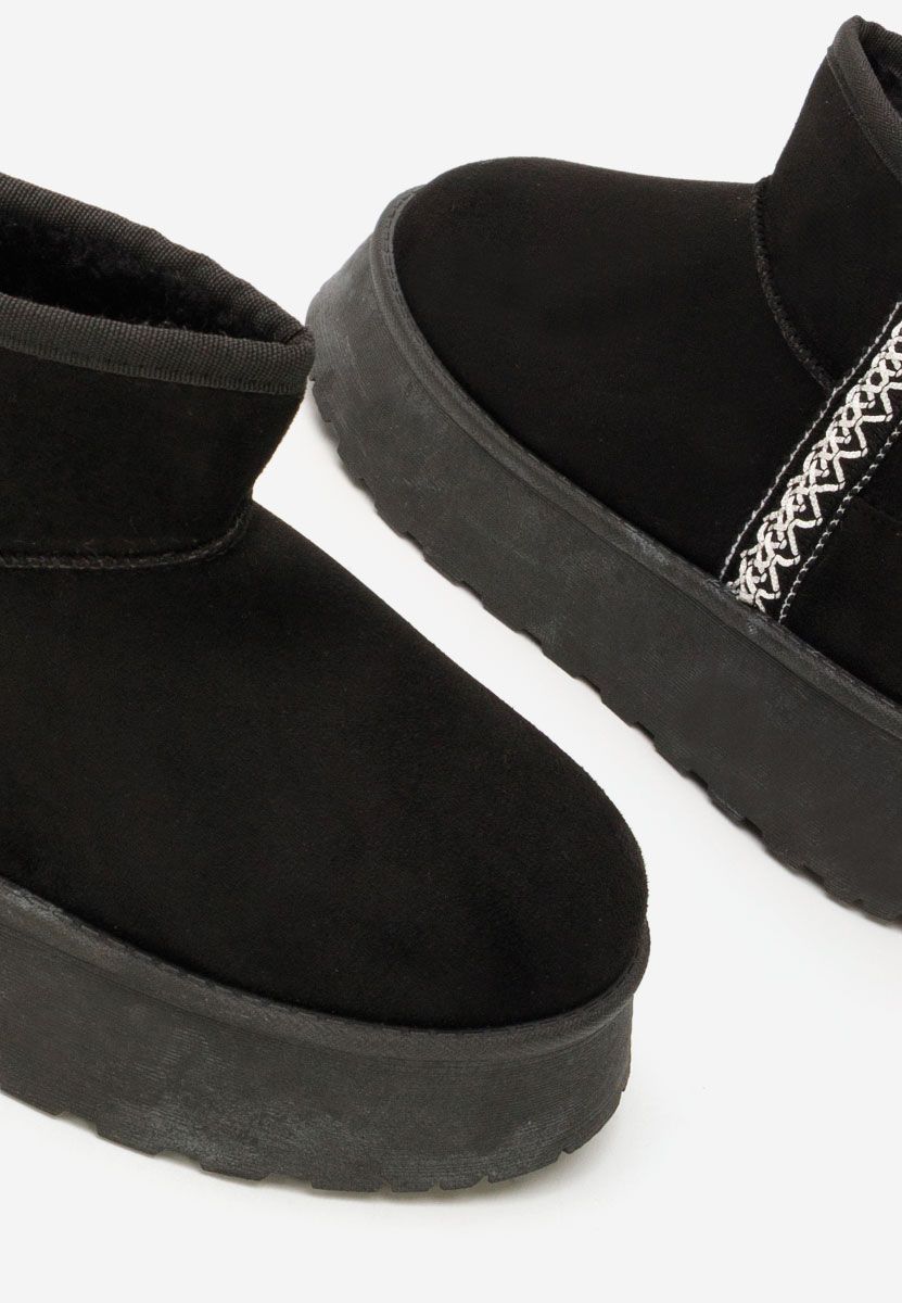 Mποτάκια πλατφόρμα Kristin Μαύρα