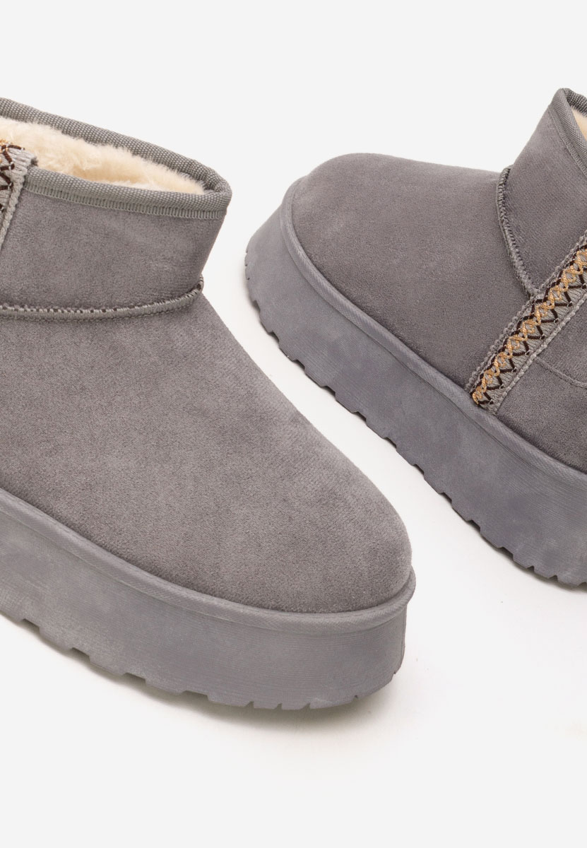 Mποτάκια πλατφόρμα Kristin γκρι