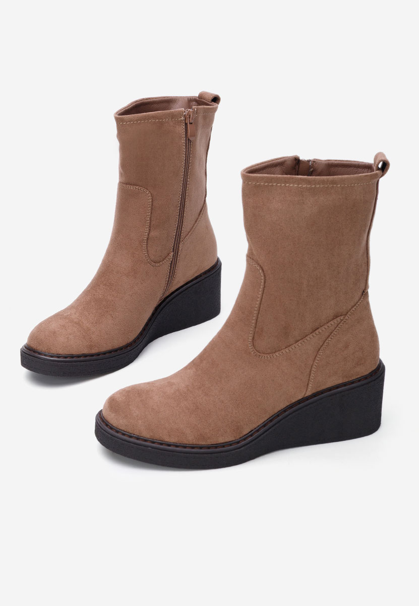 Μποτακια πλατφορμεσ Lysara καφε