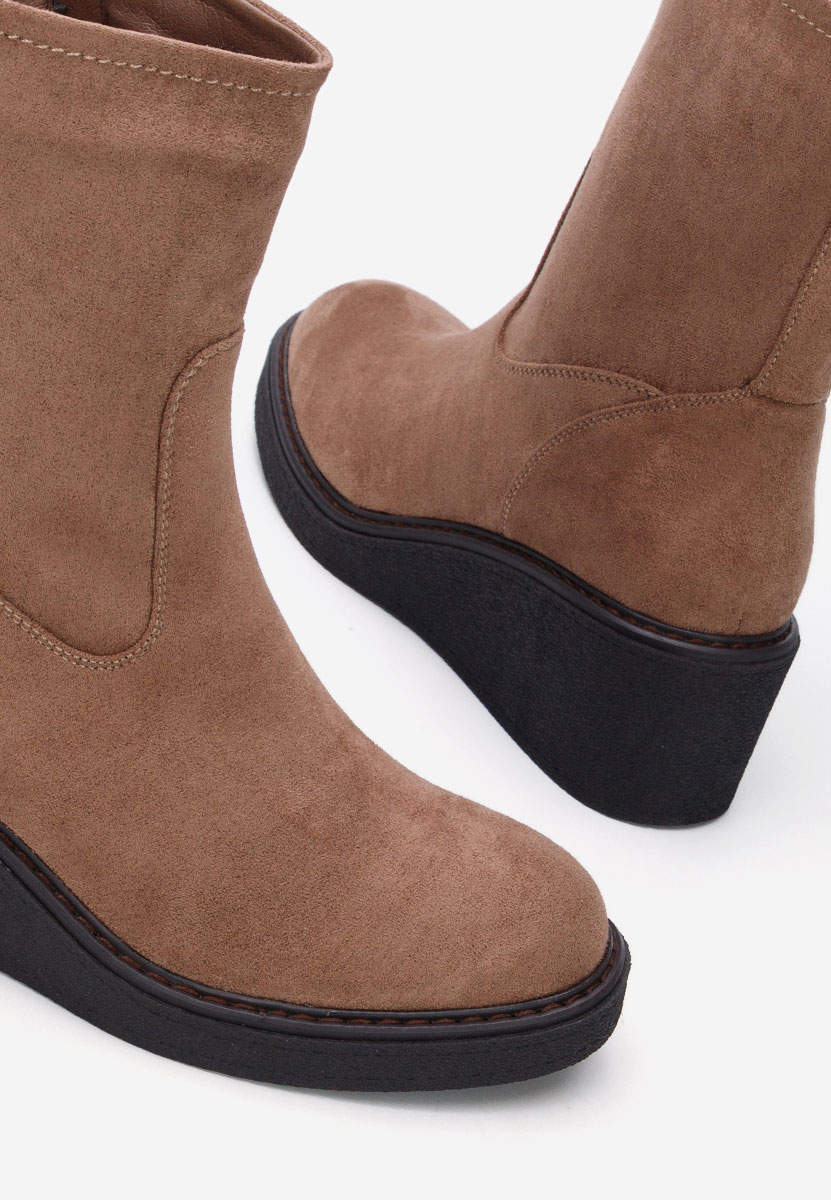 Μποτακια πλατφορμεσ Lysara καφε