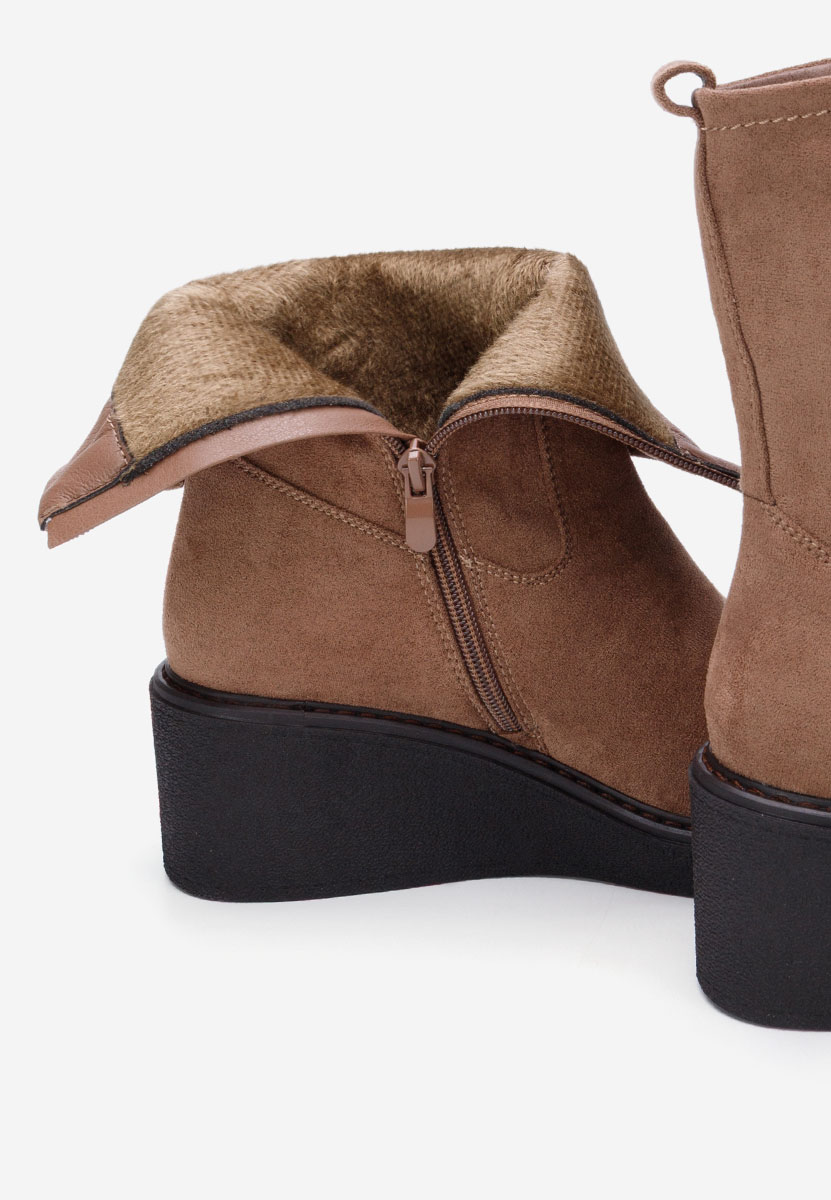 Μποτακια πλατφορμεσ Lysara καφε