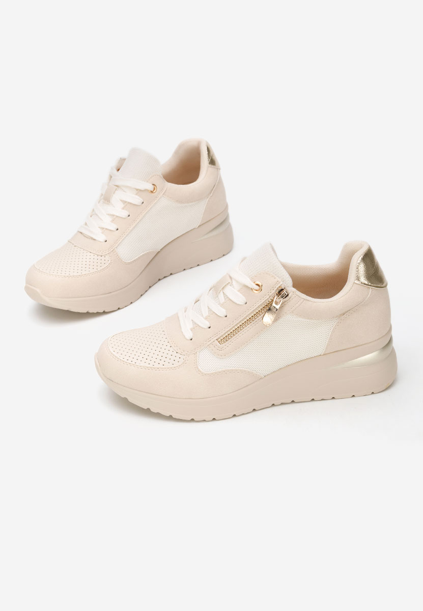 Sneakers με πλατφόρμα Floreia μπεζ