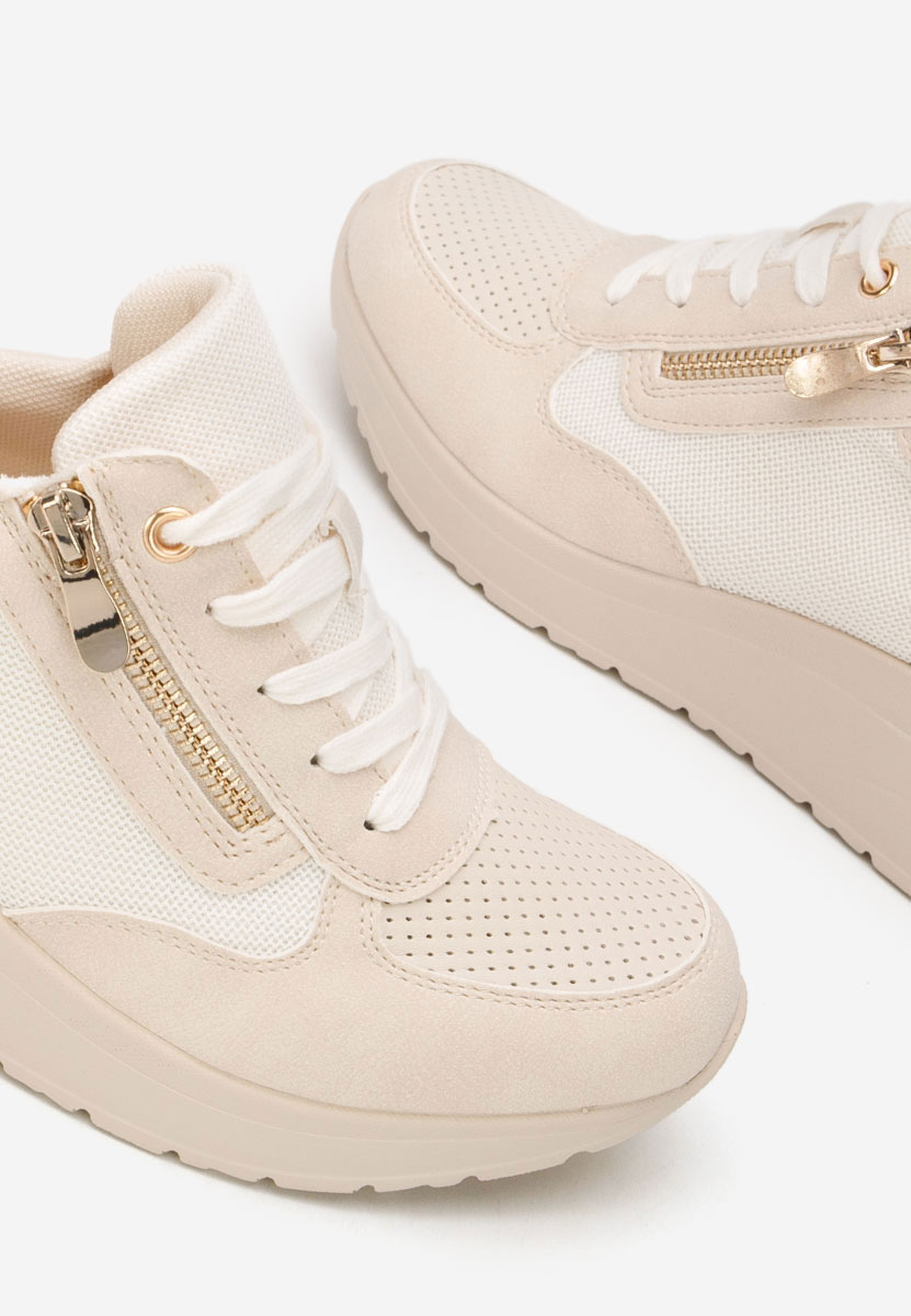 Sneakers με πλατφόρμα Floreia μπεζ